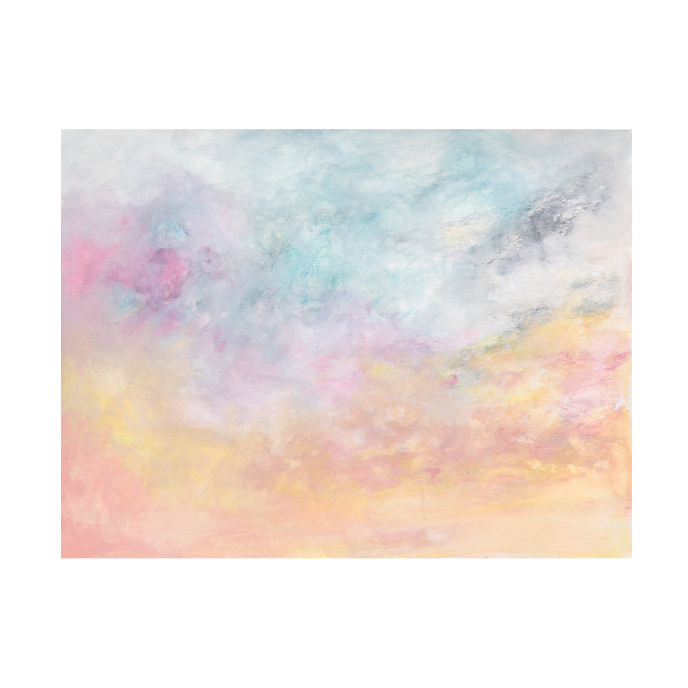 Canvas Wall Art - Ellen Kossoff 'Clouds And Sea 2' Wall Art for Living Room, Bedroom, or Office Décor by Trademark Fine Art - 32 x 24 Inches