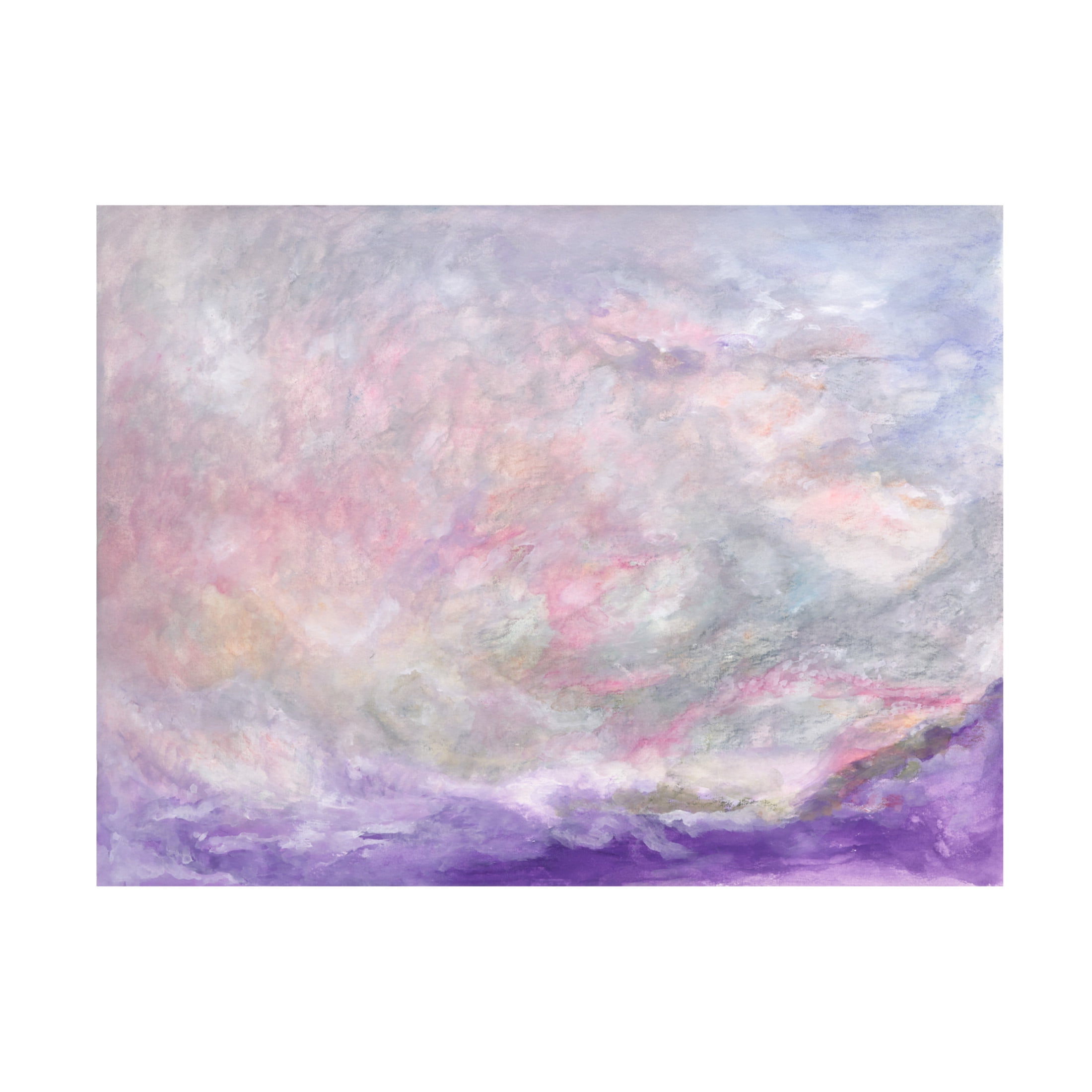 Canvas Wall Art - Ellen Kossoff 'Clouds And Violet Sea' Wall Art for Living Room, Bedroom, or Office Décor by Trademark Fine Art - 32 x 24 Inches
