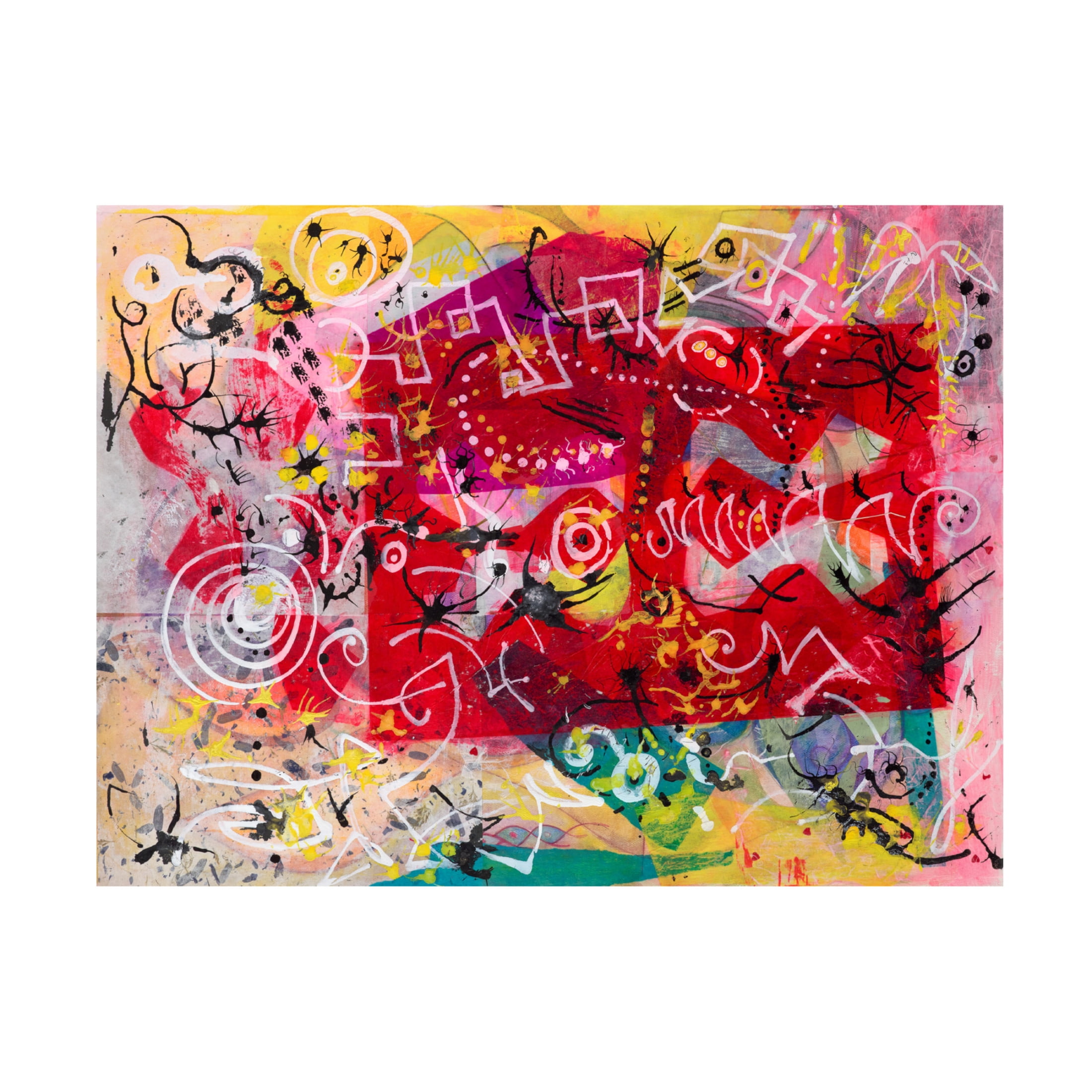 Canvas Wall Art - Ellen Kossoff 'Dragons And Spiders 3' Wall Art for Living Room, Bedroom, or Office Décor by Trademark Fine Art - 47 x 35 Inches