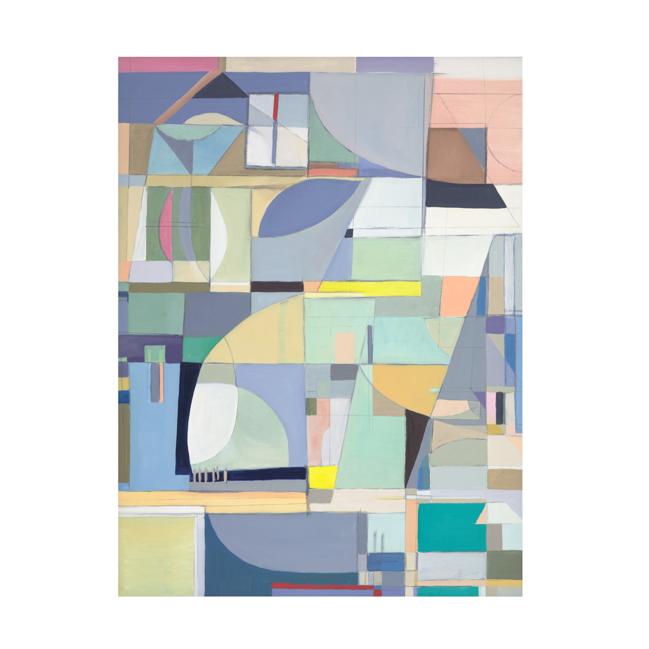 Canvas Wall Art - Ellen Kossoff 'Geometree' Wall Art for Living Room, Bedroom, or Office Décor by Trademark Fine Art - 24 x 32 Inches