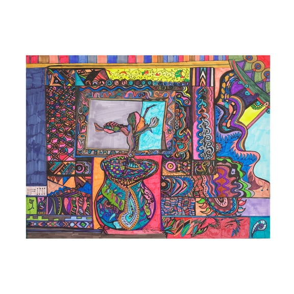 Canvas Wall Art - Ellen Kossoff 'Reflections Of Spring' Wall Art for Living Room, Bedroom, or Office Décor by Trademark Fine Art - 32 x 24 Inches