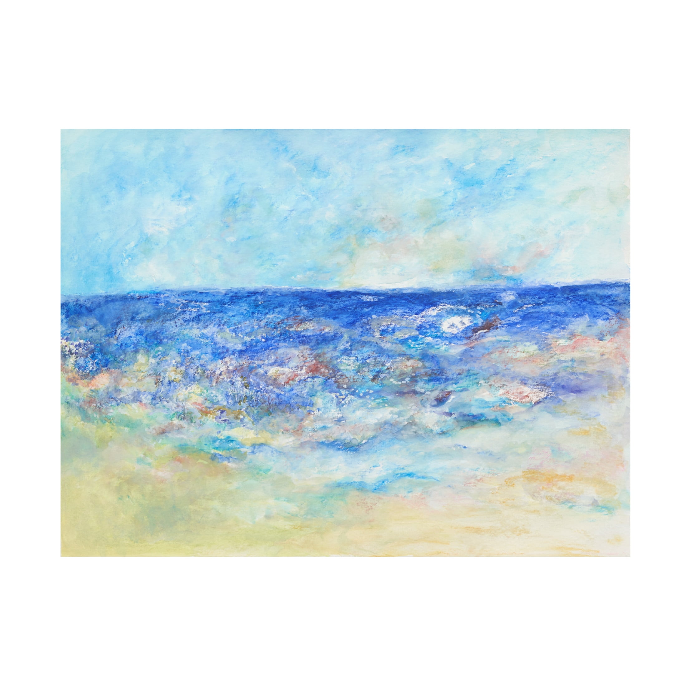 Canvas Wall Art - Ellen Kossoff 'Sand And Sun One' Wall Art for Living Room, Bedroom, or Office Décor by Trademark Fine Art - 47 x 35 Inches