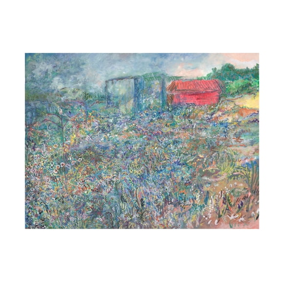 Canvas Wall Art - Ellen Kossoff 'Zs Garden' Wall Art for Living Room, Bedroom, or Office Décor by Trademark Fine Art - 19 x 14 Inches