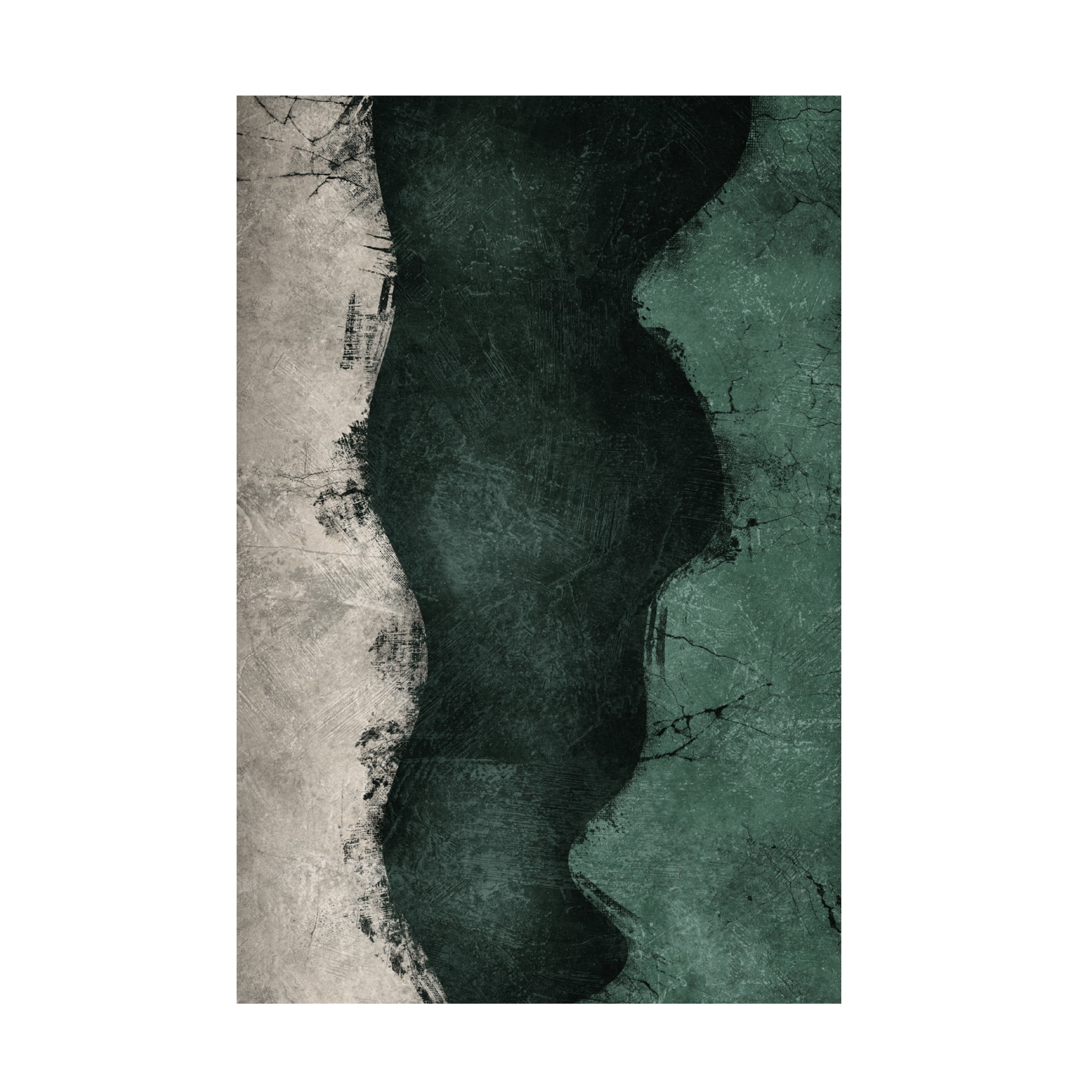 Canvas Wall Art - Ema Paraschiv 'Midnight Emerald No4' Wall Art for Living Room, Bedroom, or Office Décor by Trademark Fine Art - 12 x 19 Inches