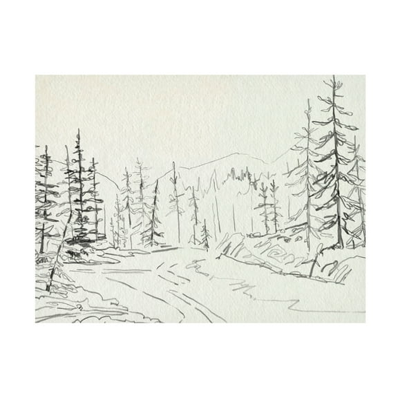 Canvas Wall Art - Emma Caroline 'Piney Forest I' Wall Art for Living Room, Bedroom, or Office Décor by Trademark Fine Art - 19 x 14 Inches