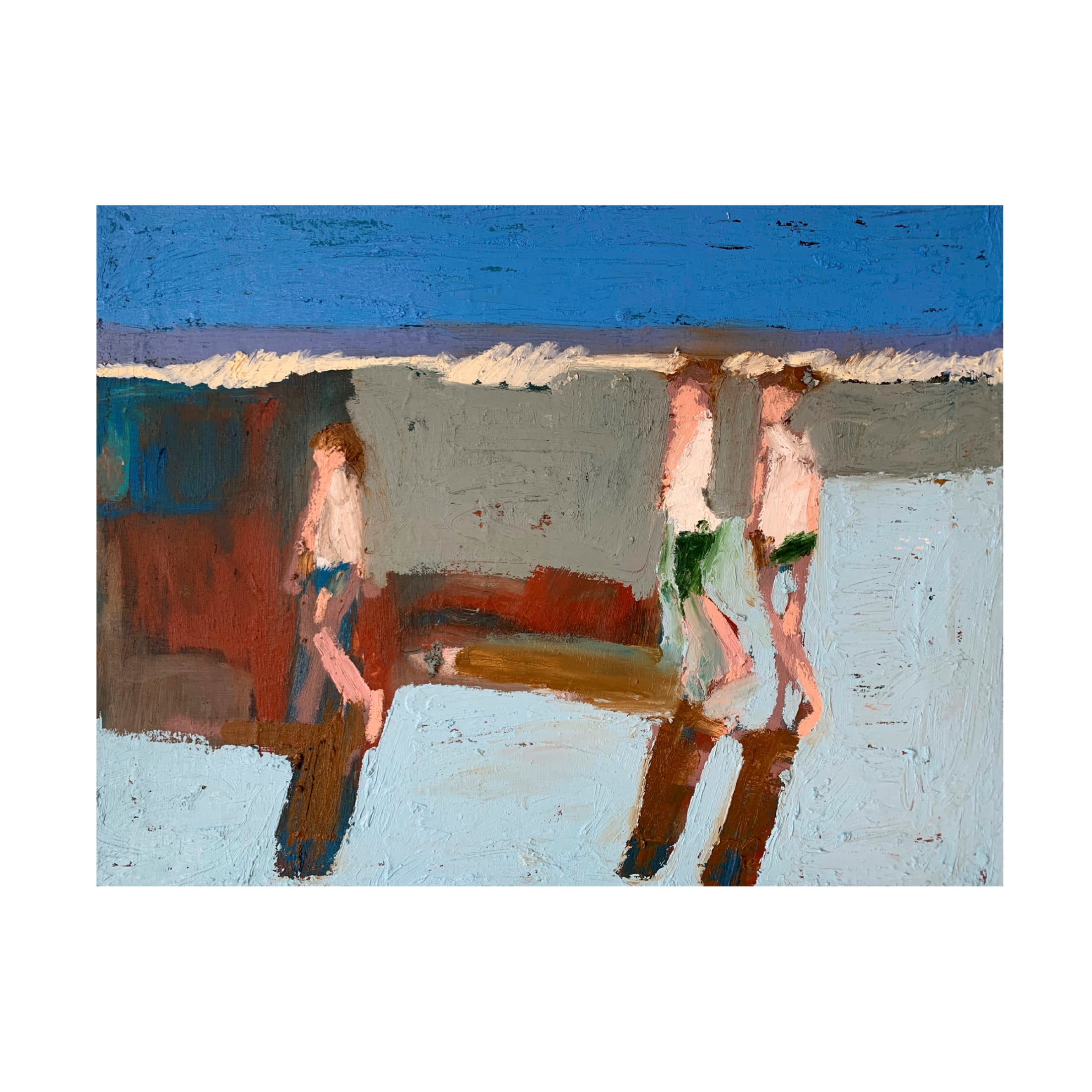 Canvas Wall Art - Erin McGee Ferrell 'Beach Walkers I' Wall Art for Living Room, Bedroom, or Office Décor by Trademark Fine Art - 24 x 18 Inches