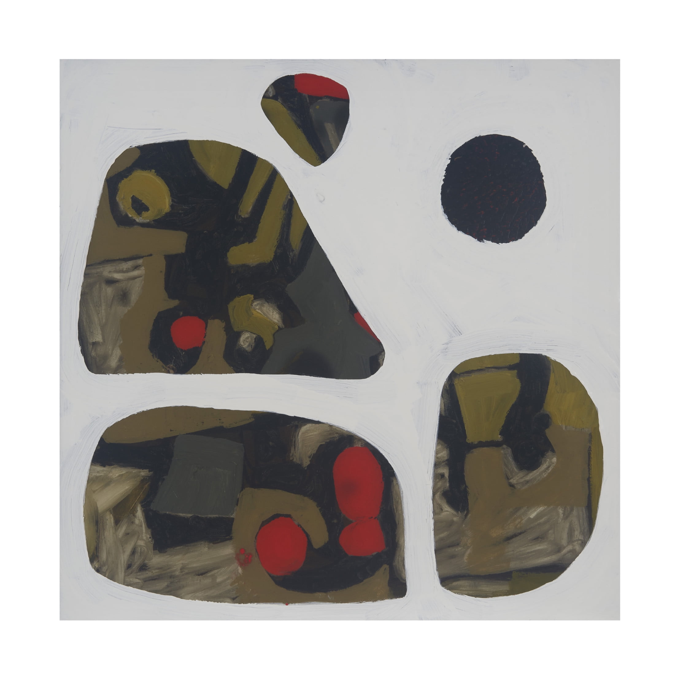 Canvas Wall Art - Erin McGee Ferrell 'Painted Stones I' Wall Art for Living Room, Bedroom, or Office Décor by Trademark Fine Art - 24 x 24 Inches
