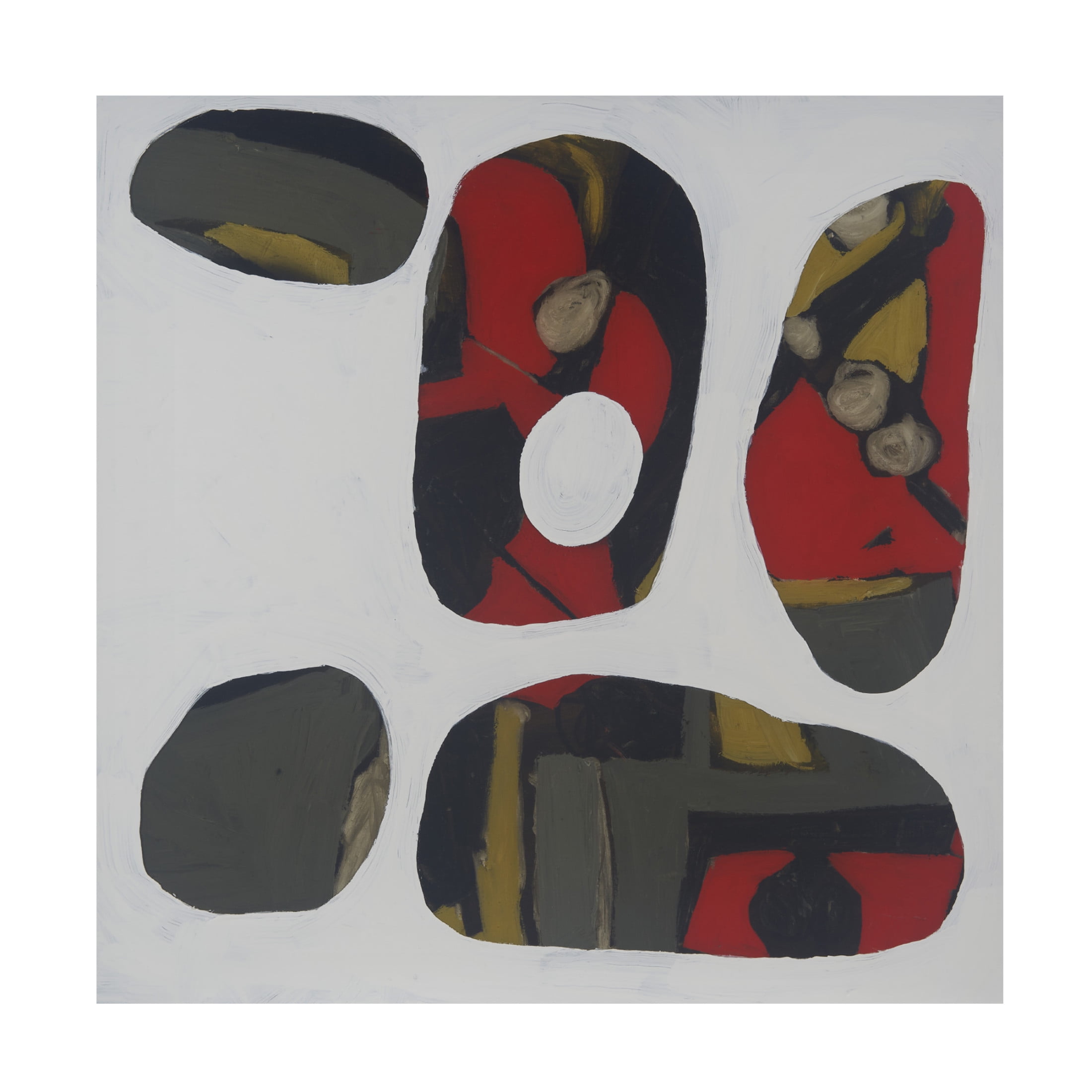 Canvas Wall Art - Erin McGee Ferrell 'Painted Stones II' Wall Art for Living Room, Bedroom, or Office Décor by Trademark Fine Art - 18 x 18 Inches