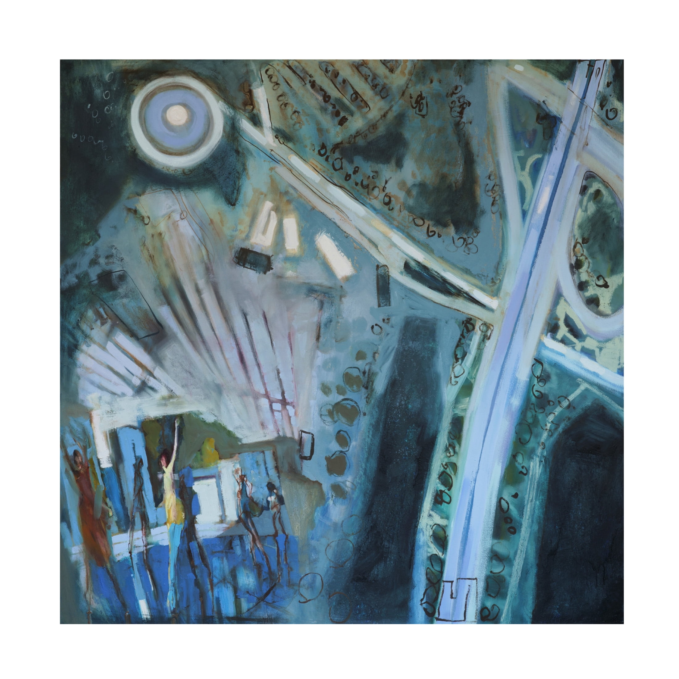 Canvas Wall Art - Erin McGee Ferrell 'Portland Ballet' Wall Art for Living Room, Bedroom, or Office Décor by Trademark Fine Art - 18 x 18 Inches