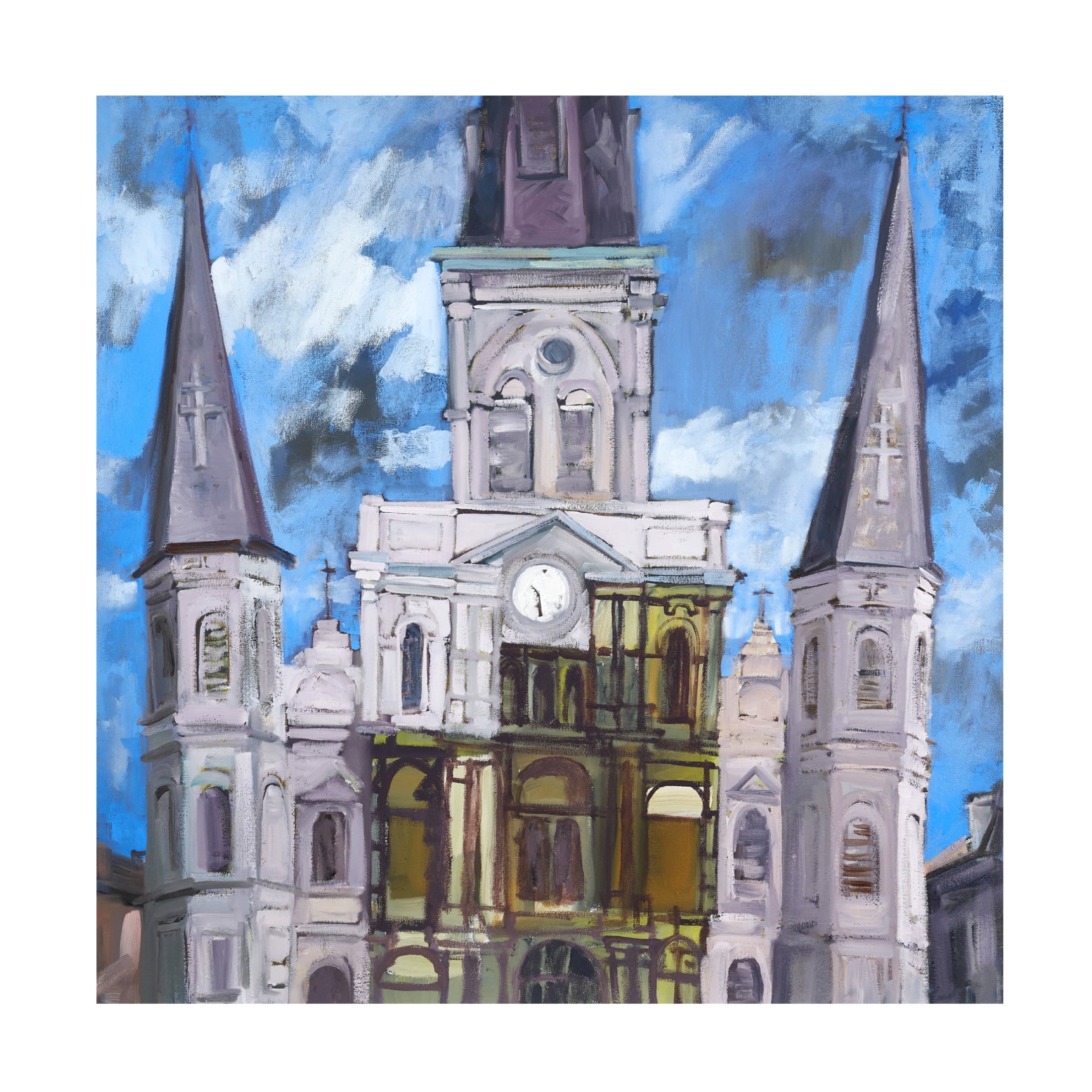 Canvas Wall Art - Erin McGee Ferrell 'Saint Louis Cathedral I' Wall Art for Living Room, Bedroom, or Office Décor by Trademark Fine Art - 18 x 18 Inches