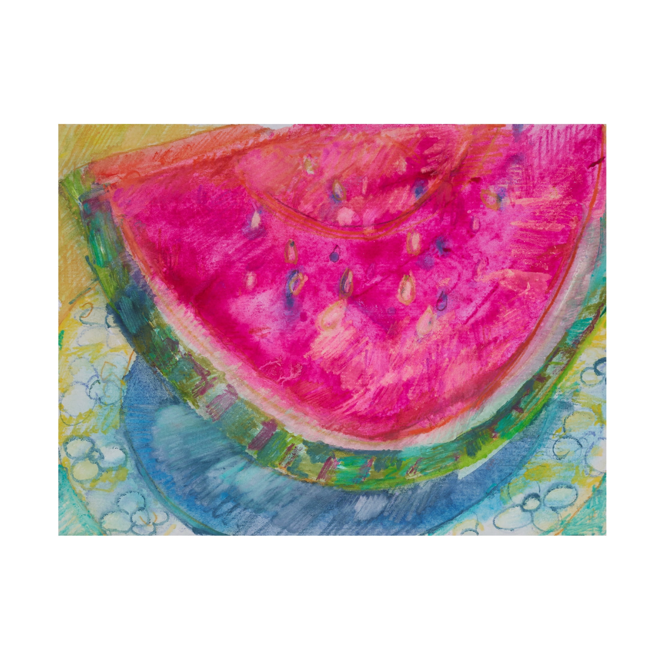 Canvas Wall Art - Erin McGee Ferrell 'Watermelon III' Wall Art for Living Room, Bedroom, or Office Décor by Trademark Fine Art - 24 x 18 Inches