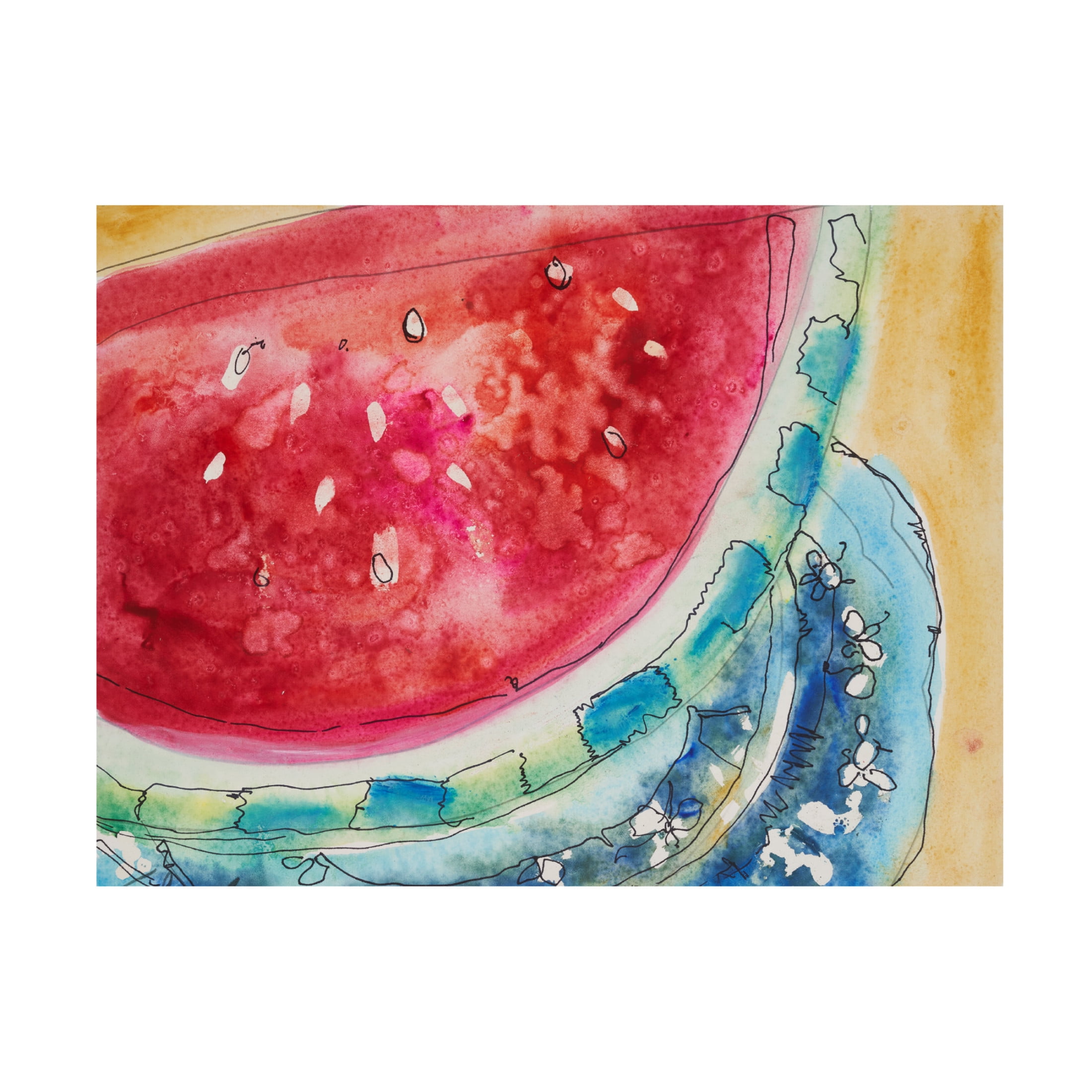 Canvas Wall Art - Erin McGee Ferrell 'Watermelon IV' Wall Art for Living Room, Bedroom, or Office Décor by Trademark Fine Art - 47 x 35 Inches