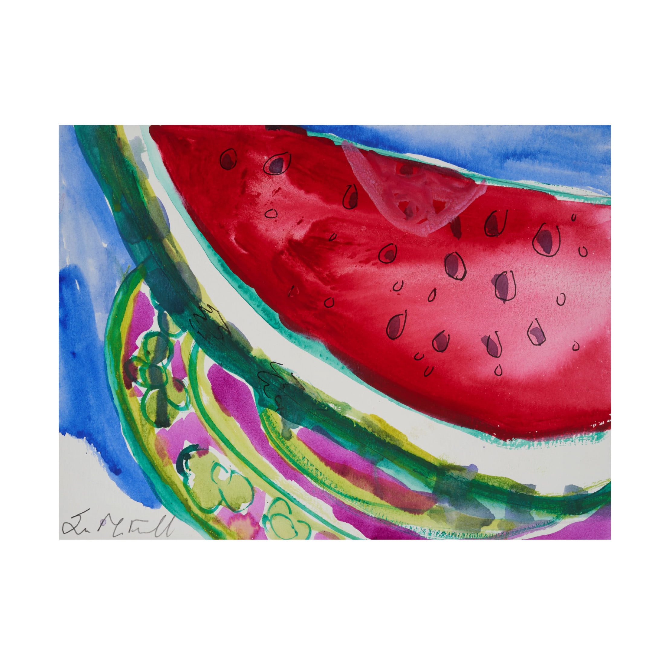 Canvas Wall Art - Erin McGee Ferrell 'Watermelon VI' Wall Art for Living Room, Bedroom, or Office Décor by Trademark Fine Art - 47 x 35 Inches