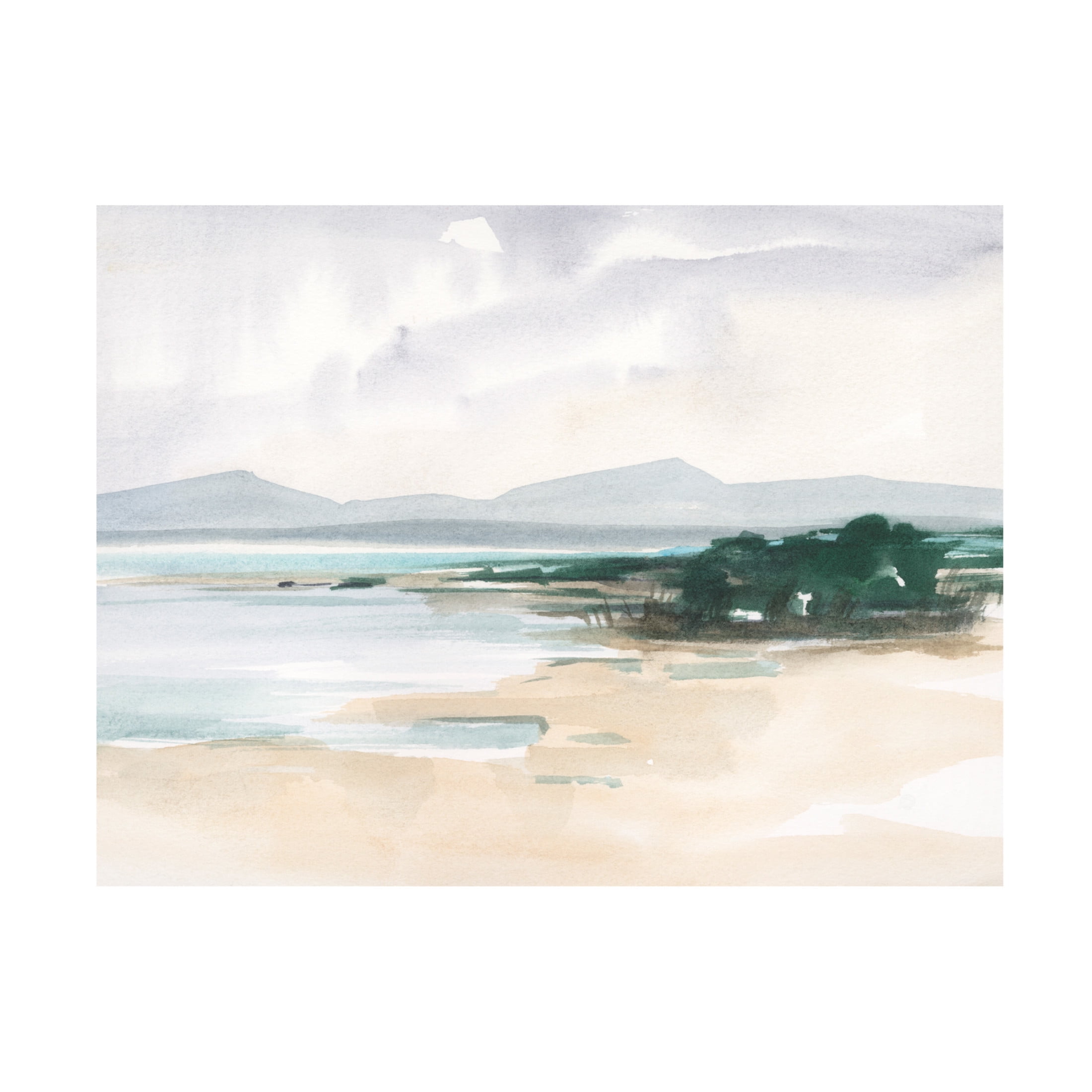 Canvas Wall Art - Ethan Harper 'Beach Inlet I' Wall Art for Living Room, Bedroom, or Office Décor by Trademark Fine Art - 47 x 35 Inches