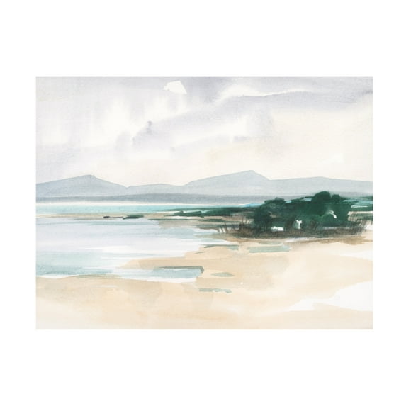 Canvas Wall Art - Ethan Harper 'Beach Inlet I' Wall Art for Living Room, Bedroom, or Office Décor by Trademark Fine Art - 47 x 35 Inches