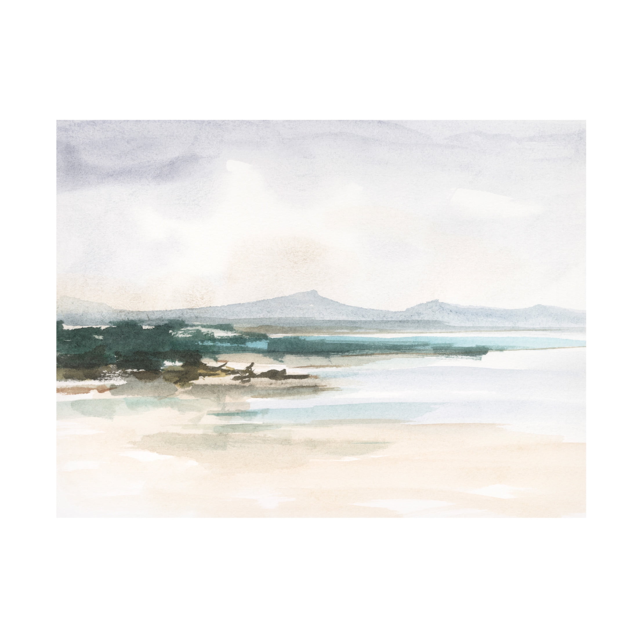 Canvas Wall Art - Ethan Harper 'Beach Inlet II' Wall Art for Living Room, Bedroom, or Office Décor by Trademark Fine Art - 47 x 35 Inches