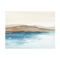 Canvas Wall Art - Ethan Harper 'Cobalt Shoreline I' Wall Art for Living Room, Bedroom, or Office Décor by Trademark Fine Art - 19 x 14 Inches