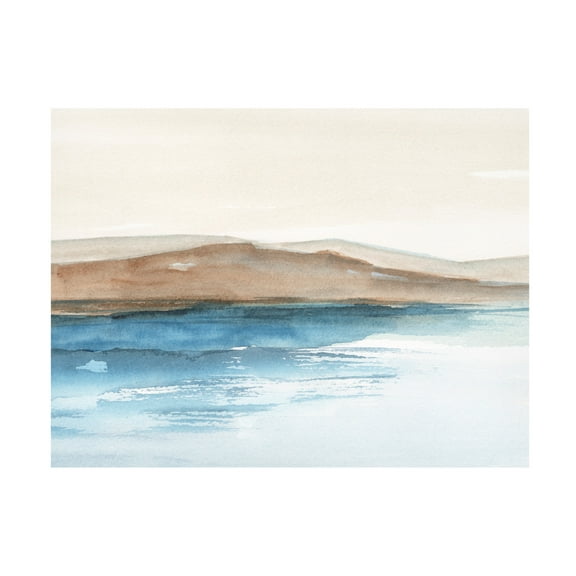 Canvas Wall Art - Ethan Harper 'Cobalt Shoreline I' Wall Art for Living Room, Bedroom, or Office Décor by Trademark Fine Art - 19 x 14 Inches
