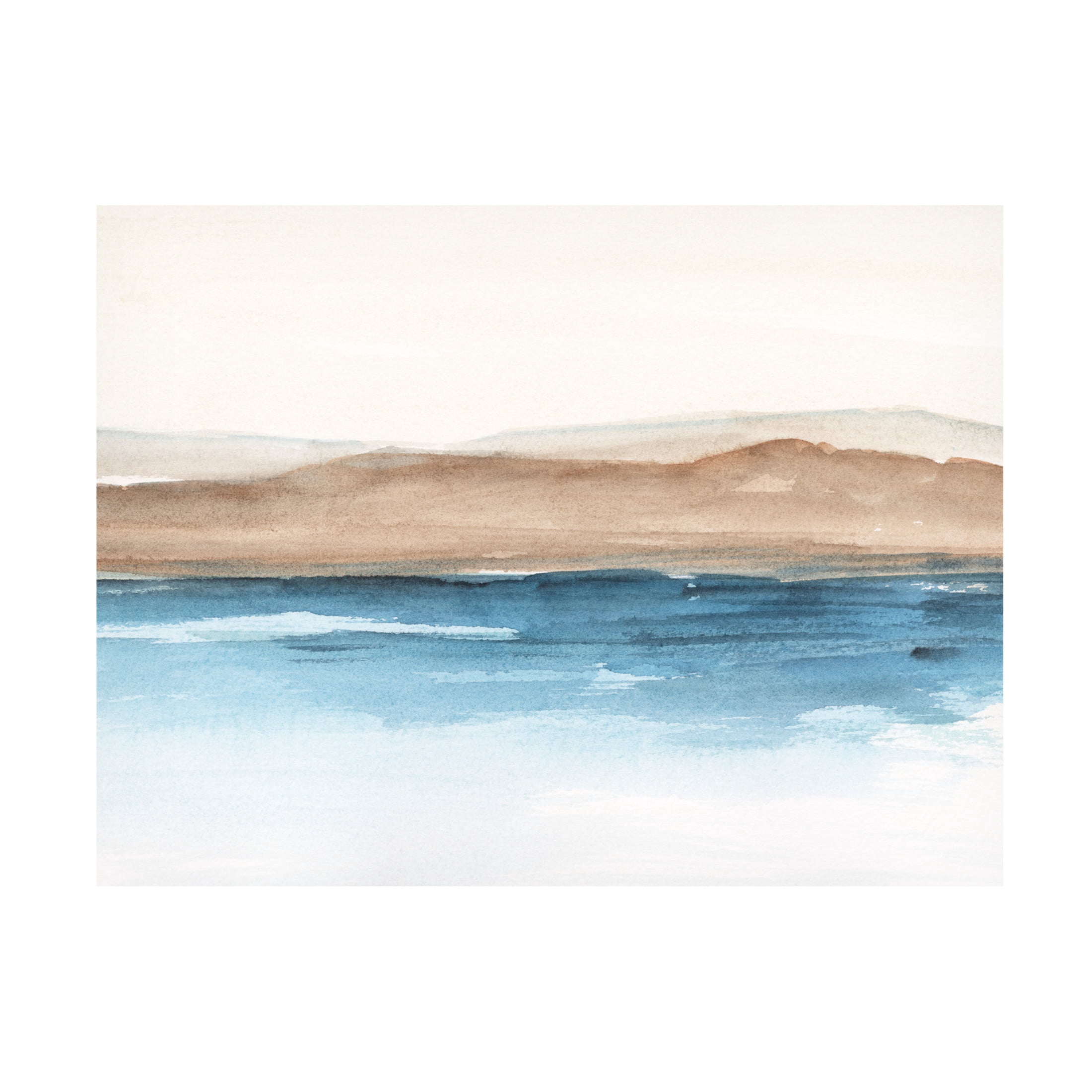 Canvas Wall Art - Ethan Harper 'Cobalt Shoreline II' Wall Art for Living Room, Bedroom, or Office Décor by Trademark Fine Art - 47 x 35 Inches