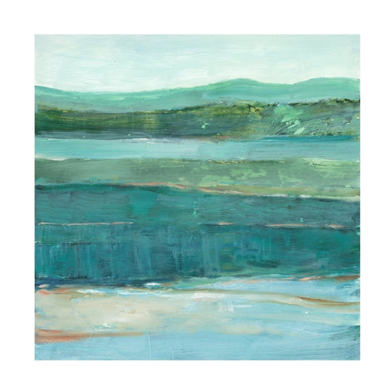 Canvas Wall Art - Ethan Harper 'Layered Fields II' Wall Art for Living Room, Bedroom, or Office Décor by Trademark Fine Art - 14 x 14 Inches