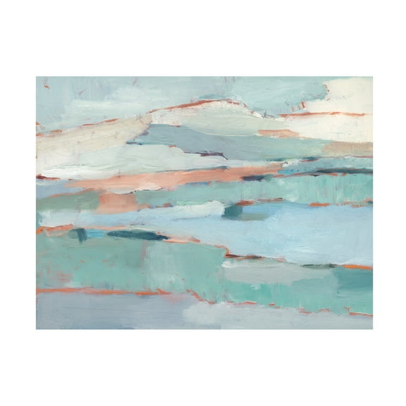 Canvas Wall Art - Ethan Harper 'Pastel River Valley I' Wall Art for Living Room, Bedroom, or Office Décor by Trademark Fine Art - 19 x 14 Inches