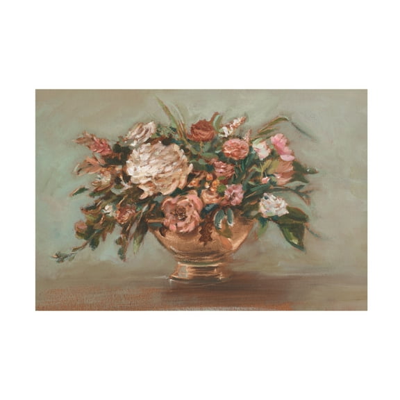 Canvas Wall Art - Ethan Harper 'Renaissance Floral Arrangement' Wall Art for Living Room, Bedroom, or Office Décor by Trademark Fine Art - 19 x 12 Inches