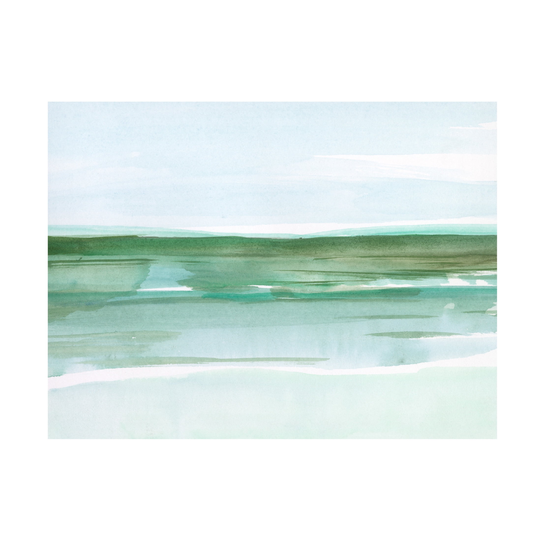 Canvas Wall Art - Ethan Harper 'Serene Aqua II' Wall Art for Living Room, Bedroom, or Office Décor by Trademark Fine Art - 32 x 24 Inches