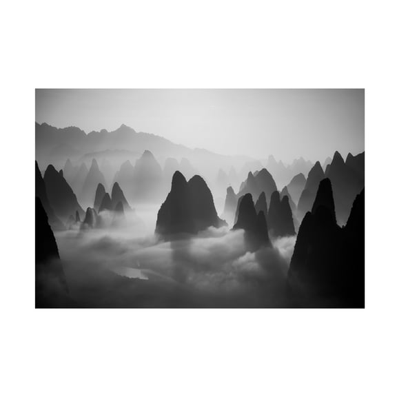 Canvas Wall Art - Fabrizio Massetti 'In The Clouds' Wall Art for Living Room, Bedroom, or Office Décor by Trademark Fine Art - 19 x 12 Inches