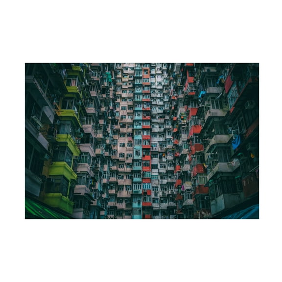 Canvas Wall Art - Fahad Abdualhameid 'Block' Wall Art for Living Room, Bedroom, or Office D?cor by Trademark Fine Art - 19 x 12 Inches