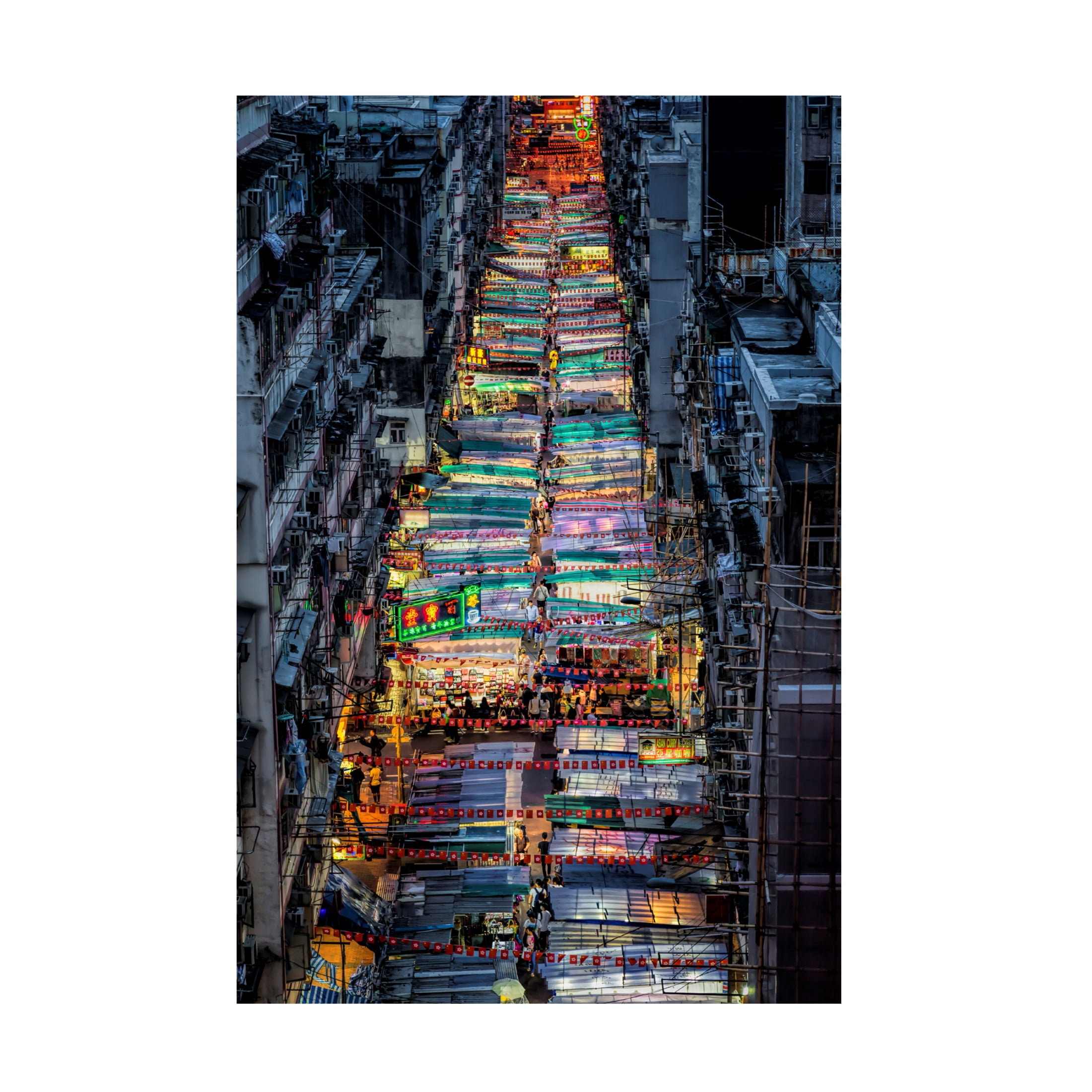 Canvas Wall Art - Fahad Abdualhameid 'Night Market' Wall Art for Living Room, Bedroom, or Office Décor by Trademark Fine Art - 22 x 32 Inches