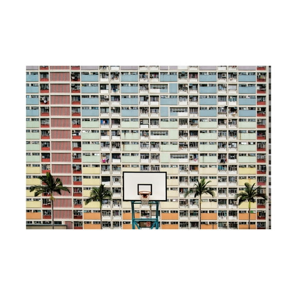 Canvas Wall Art - Fahad Abdualhameid 'The Hoop' Wall Art for Living Room, Bedroom, or Office Décor by Trademark Fine Art - 32 x 22 Inches