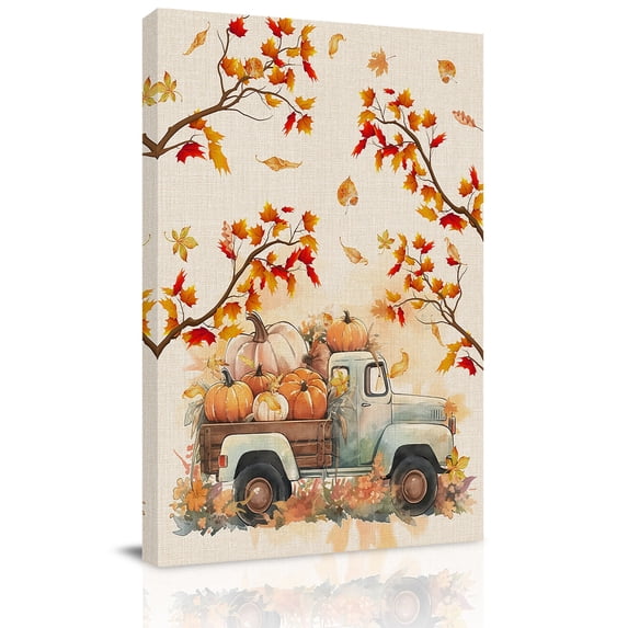 Canvas Wall Art, Fall Thanksgiving Framed Canvas Prints for Hallway ...