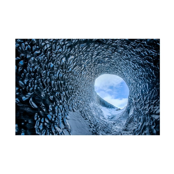 Canvas Wall Art - Faris Saieda 'The Ice Cave' Wall Art for Living Room, Bedroom, or Office D?cor by Trademark Fine Art - 19 x 12 Inches