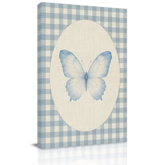 Canvas Wall Art, Farmhouse Butterflies Framed Canvas Prints for Living ...