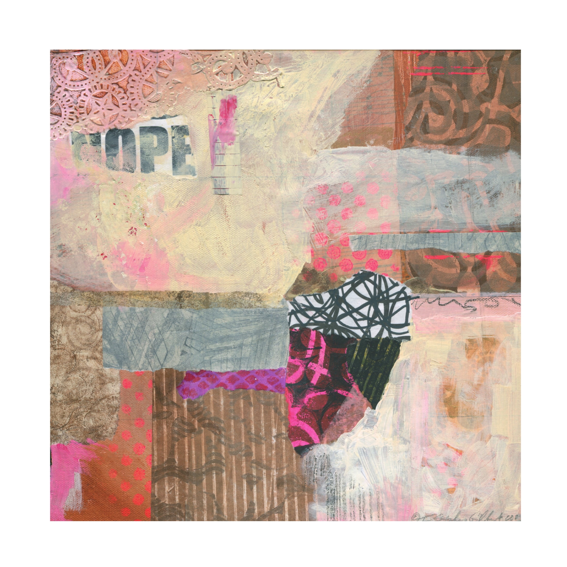 Canvas Wall Art - Fiona Stokes Gilbert 'Nope' Wall Art for Living Room, Bedroom, or Office Décor by Trademark Fine Art - 35 x 35 Inches