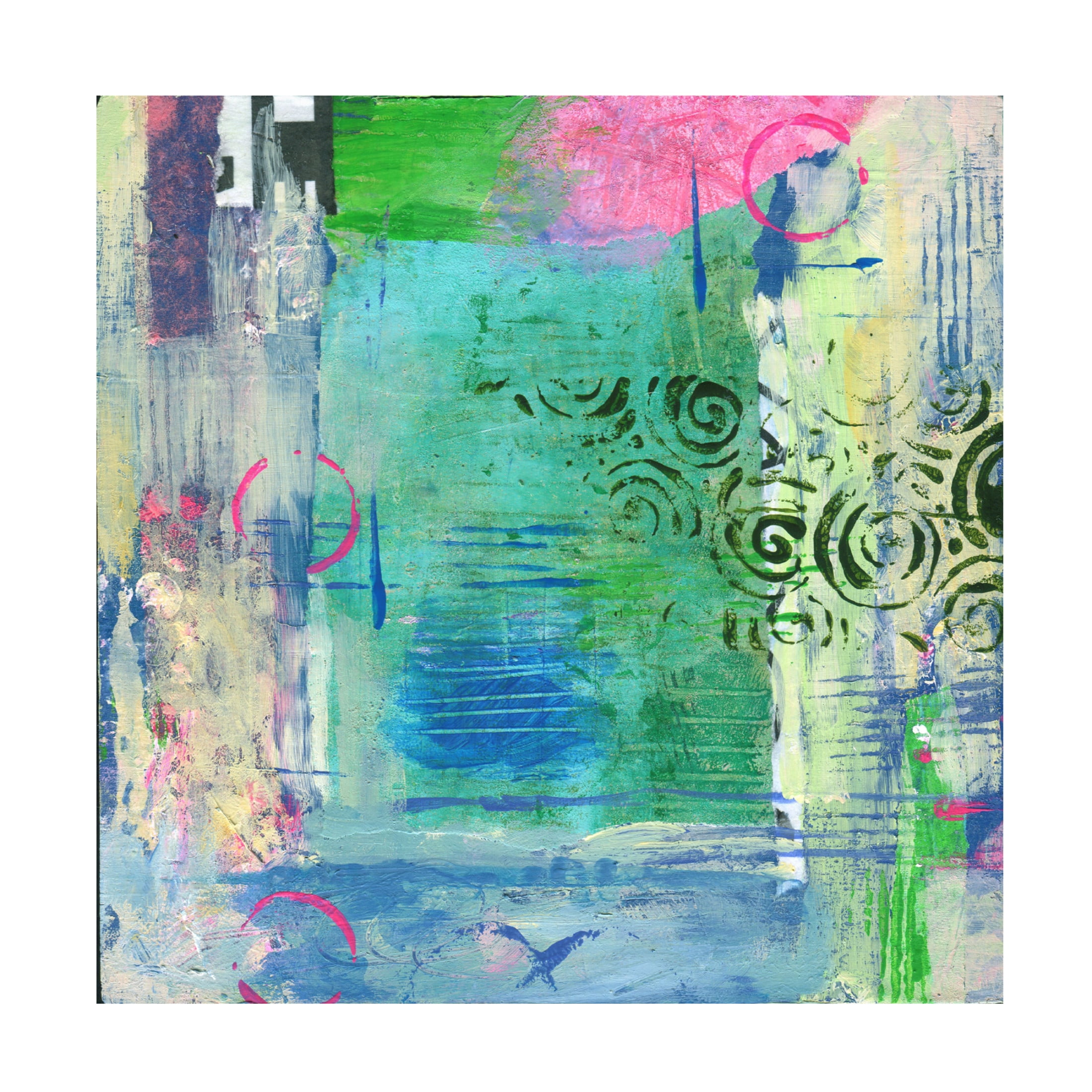 Canvas Wall Art - Fiona Stokes Gilbert 'Springtime' Wall Art for Living Room, Bedroom, or Office Décor by Trademark Fine Art - 35 x 35 Inches