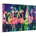 thumbnail image 1 of Canvas Wall Art Flamingo Canvas Print Artwork Bird Wall Art Paintings Framed Ready to Hang for Living Room Dinning Room Bedroom Bathroom Home Decor 12x18inch, 1 of 6