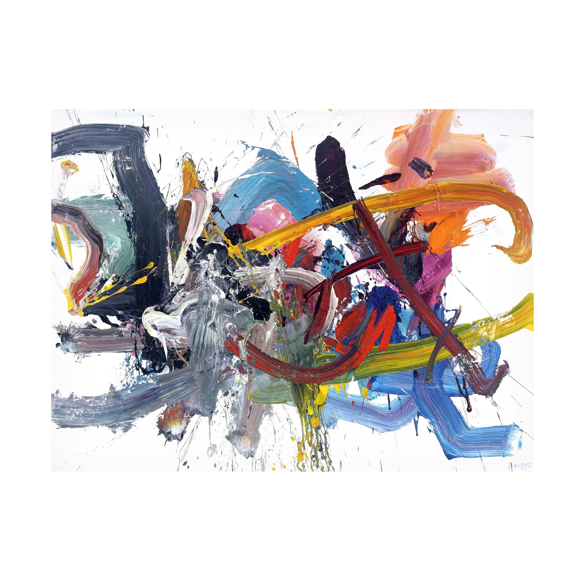 Canvas Wall Art - Fong Fai 'Flash of Thought' Wall Art for Living Room, Bedroom, or Office Décor by Trademark Fine Art - 19 x 14 Inches