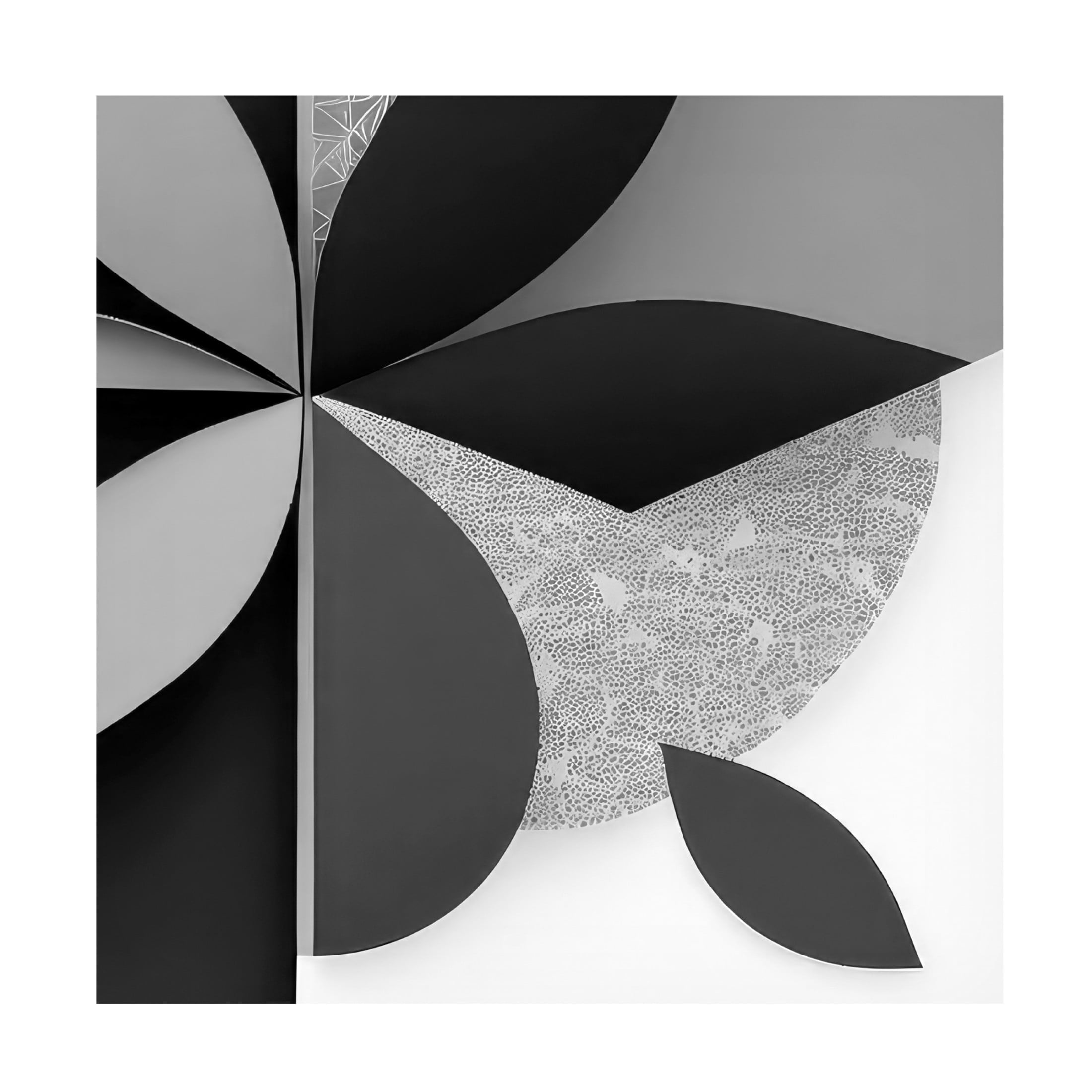 Canvas Wall Art - FootePrint Art 'Grey Scale' Wall Art for Living Room, Bedroom, or Office Décor by Trademark Fine Art - 24 x 24 Inches