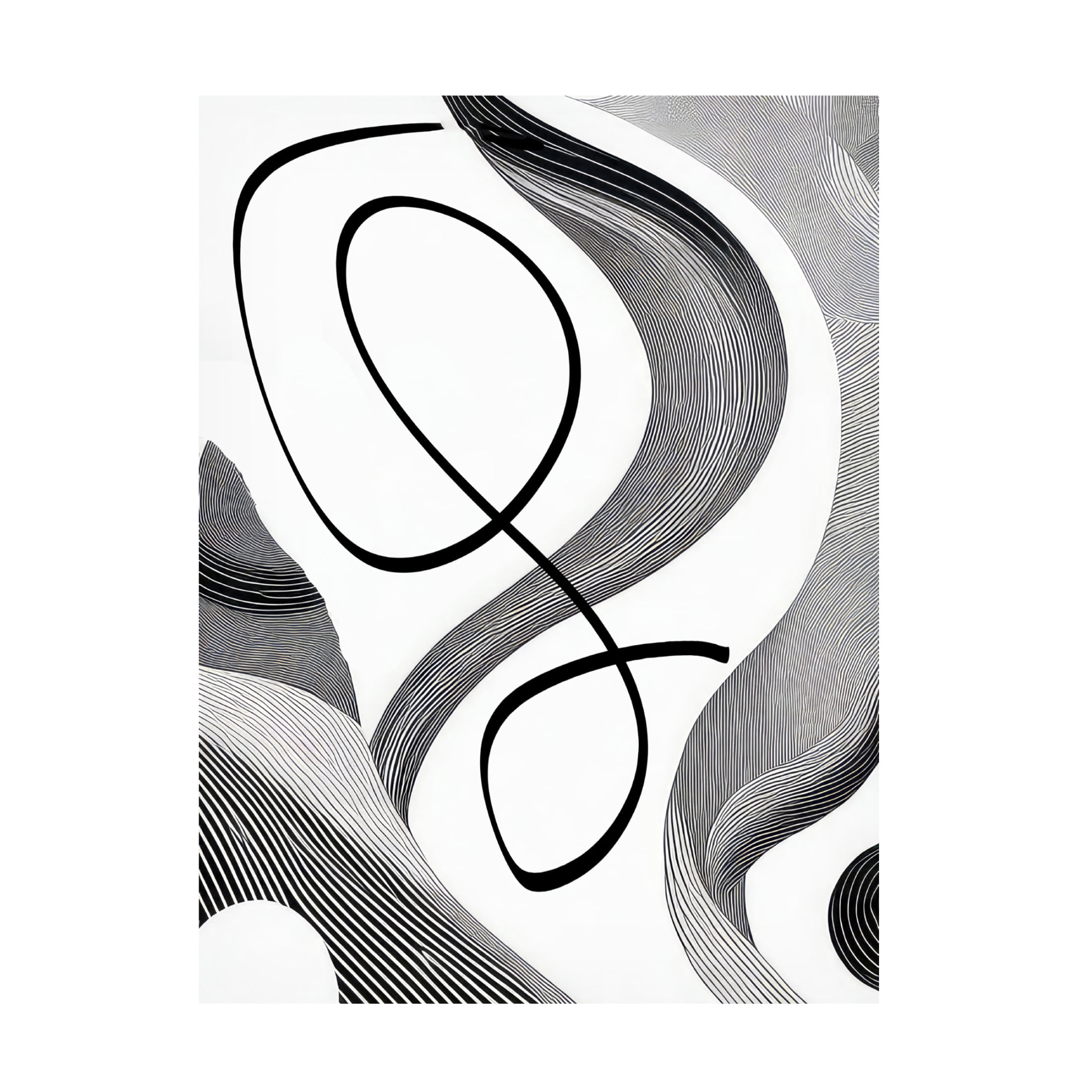Canvas Wall Art - FootePrint Art 'Loops and Lines' Wall Art for Living Room, Bedroom, or Office Décor by Trademark Fine Art - 35 x 47 Inches