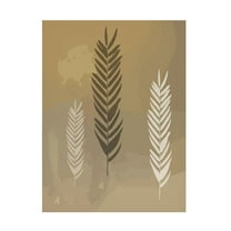 Canvas Wall Art - FootePrint Art 'Three Fern Fronds' Wall Art for Living Room, Bedroom, or Office Décor by Trademark Fine Art - 14 x 19 Inches