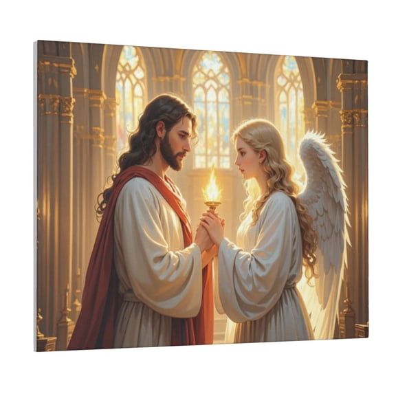 Canvas Wall Art For Living Room Decor Living Room Wall Art , Jesus And Angels Wall Decor For Office, Framed Canvas Wall Art Decor,Bedroom Kitchen Bathroom Decor