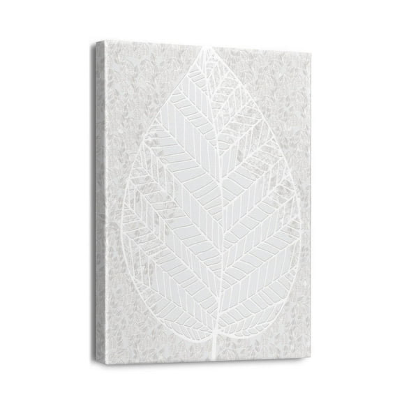 Canvas Wall Art For Living Room, Family Wall Decorations, Bedroom Modern Wall Decor Black Paintings Abstract Leaves Pictures 12X16inch