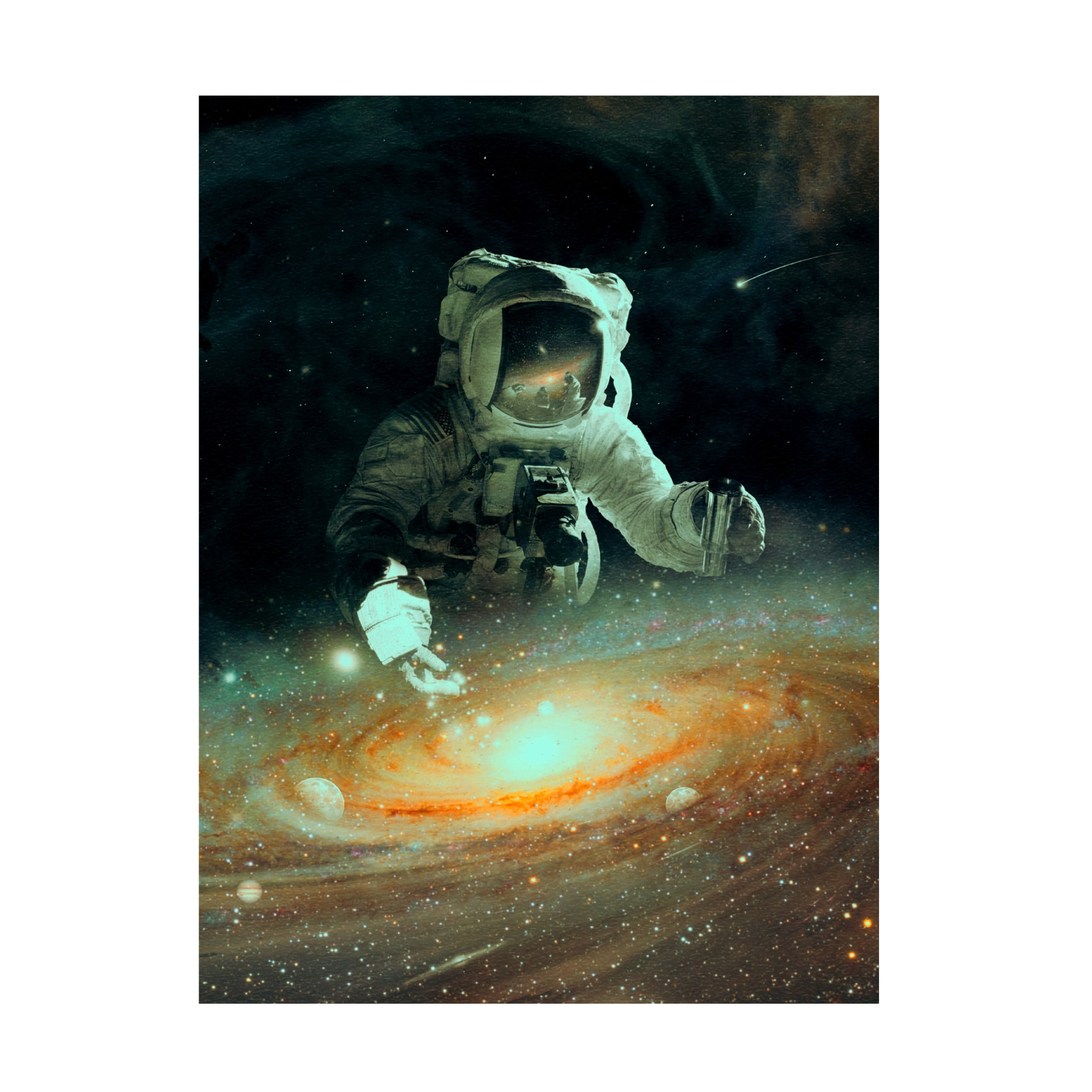Canvas Wall Art - Francis Minoza 'Feeding The Abyss' Wall Art for Living Room, Bedroom, or Office D?cor by Trademark Fine Art - 35 x 47 Inches