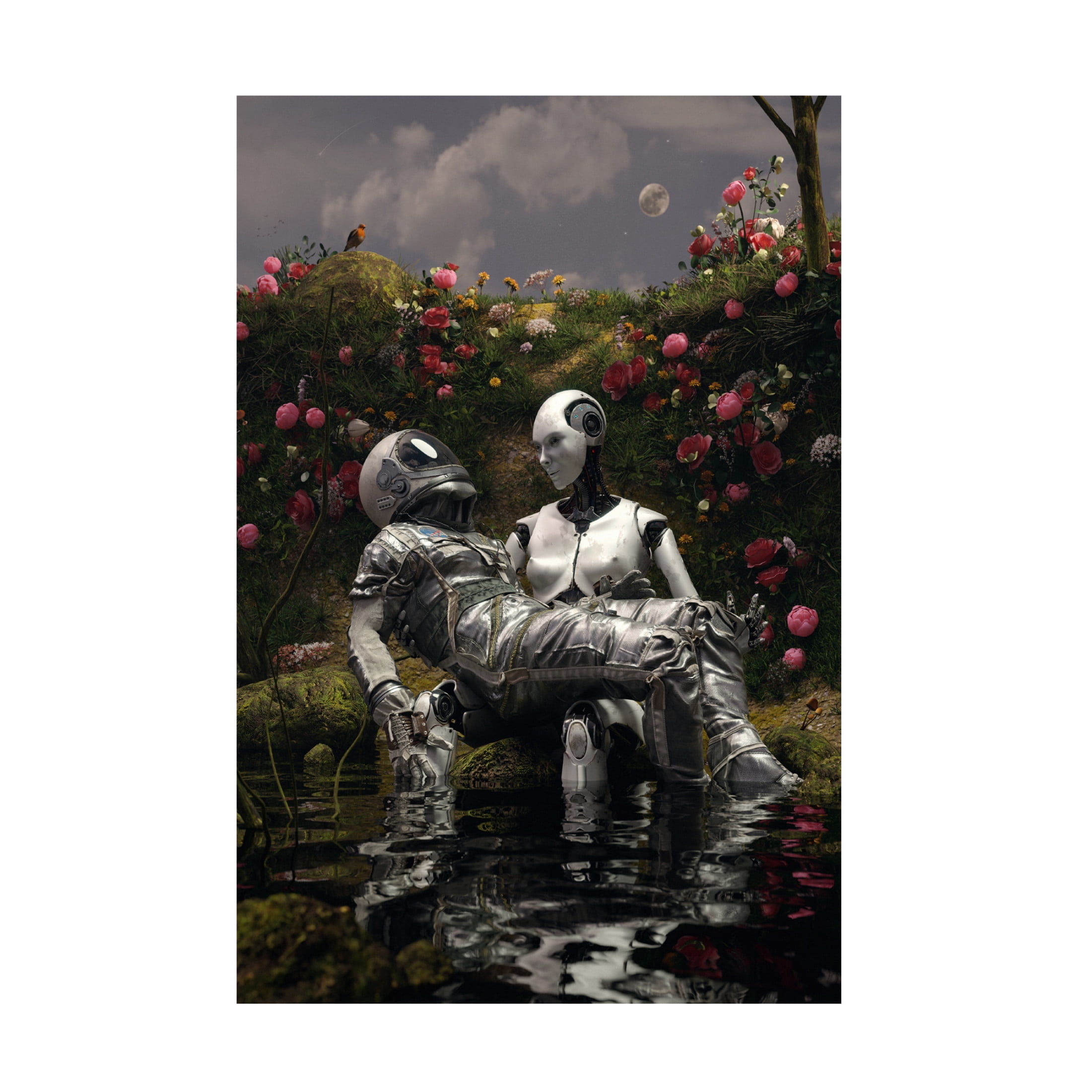 Canvas Wall Art - Francis Minoza 'La Pieta' Wall Art for Living Room, Bedroom, or Office Décor by Trademark Fine Art - 30 x 47 Inches