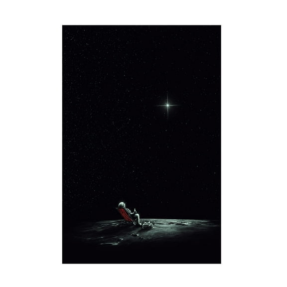 Canvas Wall Art - Francis Minoza 'Space Chill' Wall Art for Living Room, Bedroom, or Office D?cor by Trademark Fine Art - 12 x 19 Inches