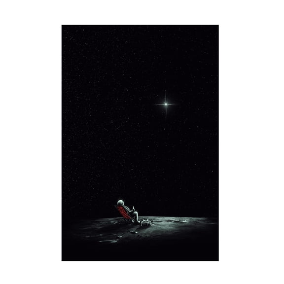 Canvas Wall Art - Francis Minoza 'Space Chill' Wall Art for Living Room, Bedroom, or Office D?cor by Trademark Fine Art - 30 x 47 Inches