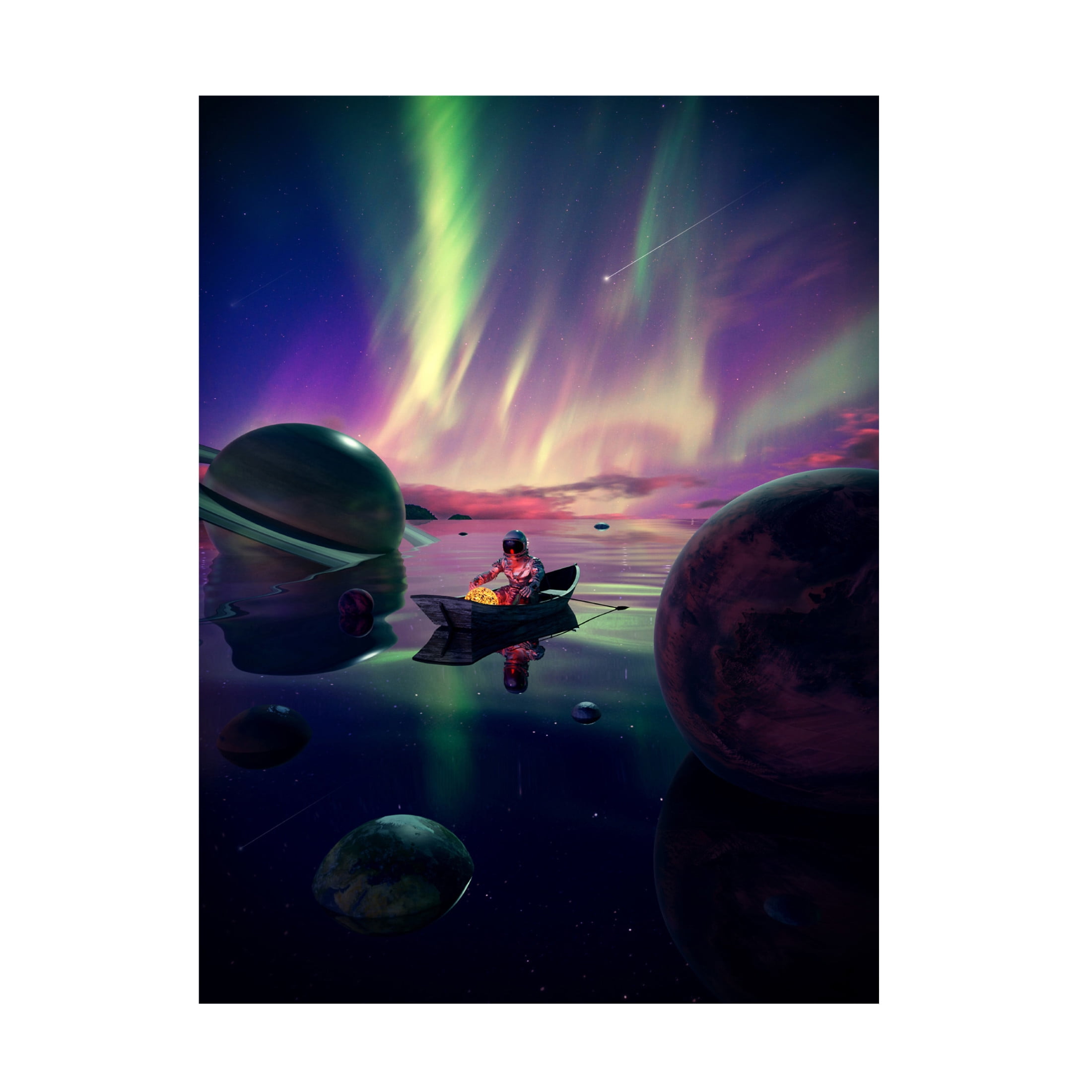 Canvas Wall Art - Francis Minoza 'Star Collector' Wall Art for Living Room, Bedroom, or Office D?cor by Trademark Fine Art - 14 x 19 Inches