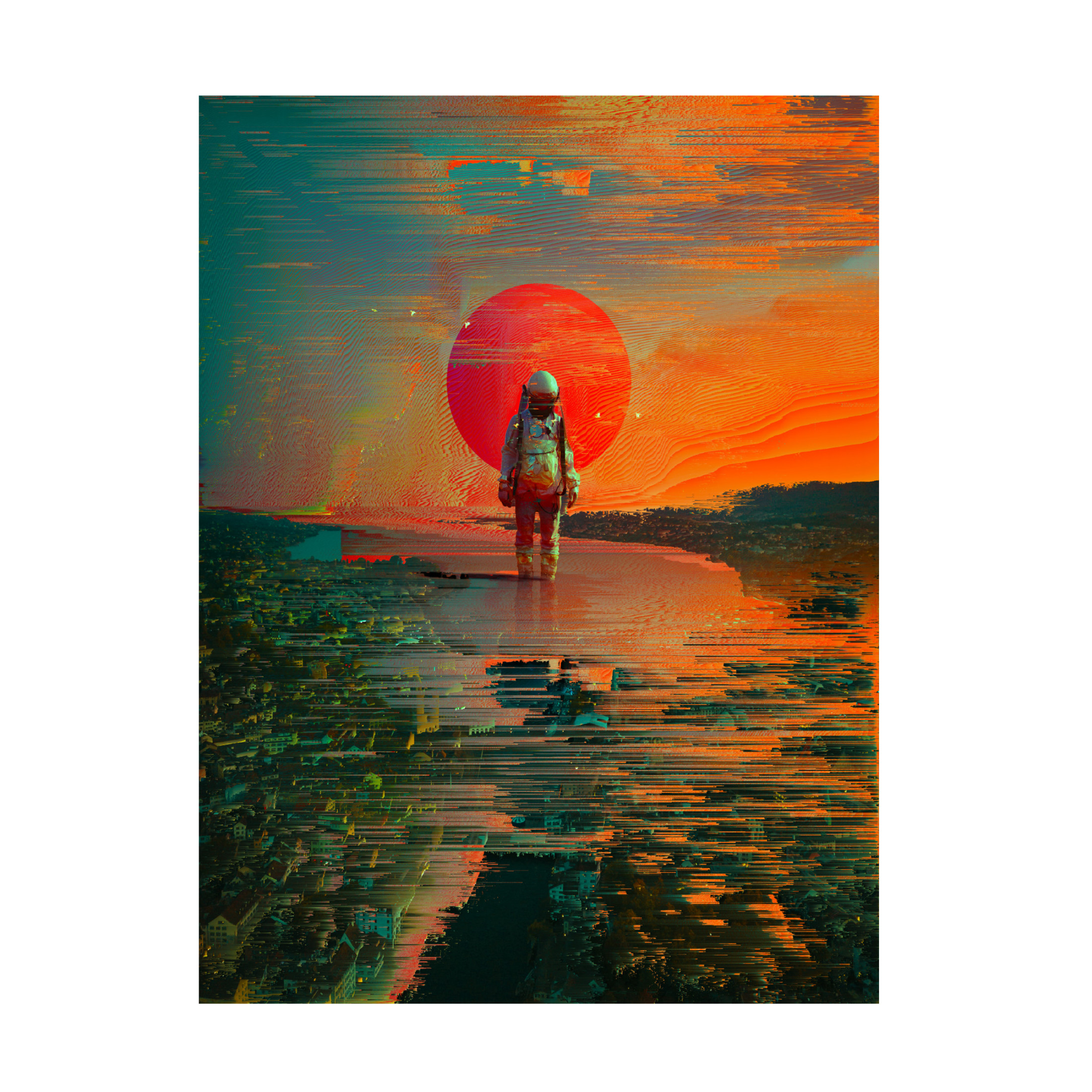 Canvas Wall Art - Francis Minoza 'The Blast' Wall Art for Living Room, Bedroom, or Office Décor by Trademark Fine Art - 35 x 47 Inches