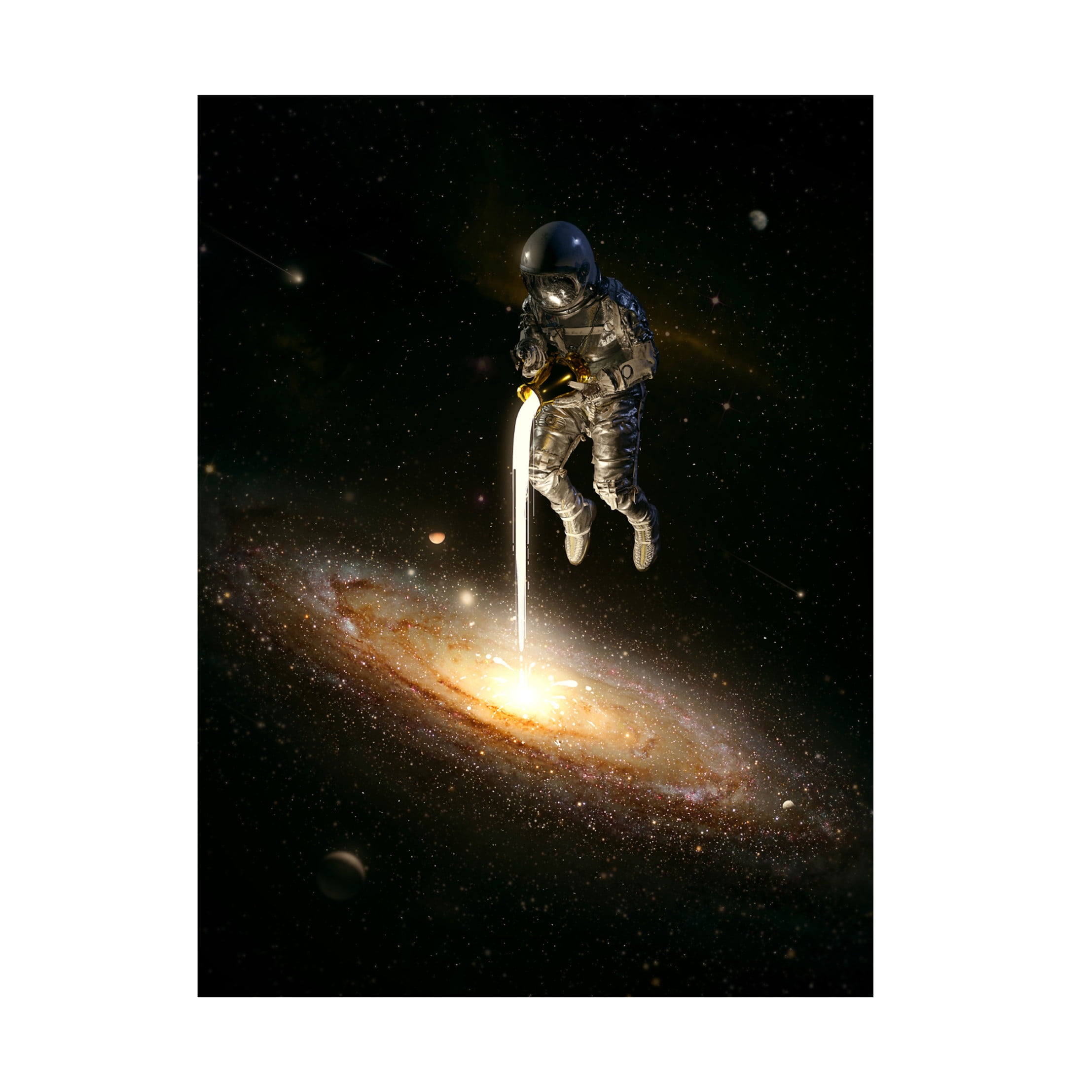 Canvas Wall Art - Francis Minoza 'The Milky Way' Wall Art for Living Room, Bedroom, or Office Décor by Trademark Fine Art - 14 x 19 Inches